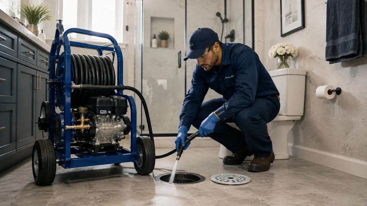 Bathroom Drain Hydro Jetting in Brawley