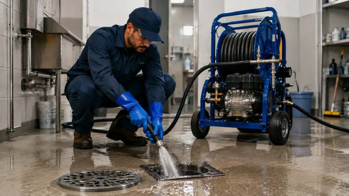 Floor Drain Hydro Jet Cleaning in Brawley