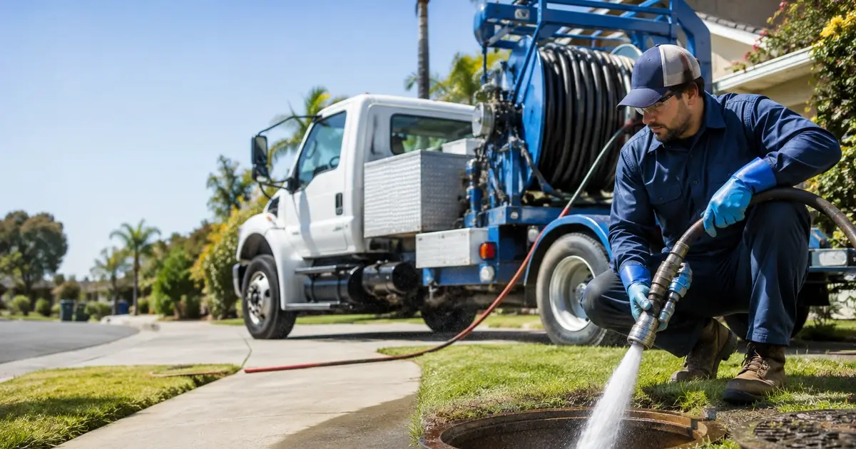 Hydro jet sewer cleaning Brawley