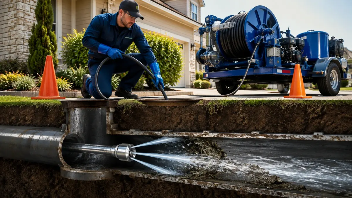 Main Sewer Line Hydro Jet Cleaning in Brawley