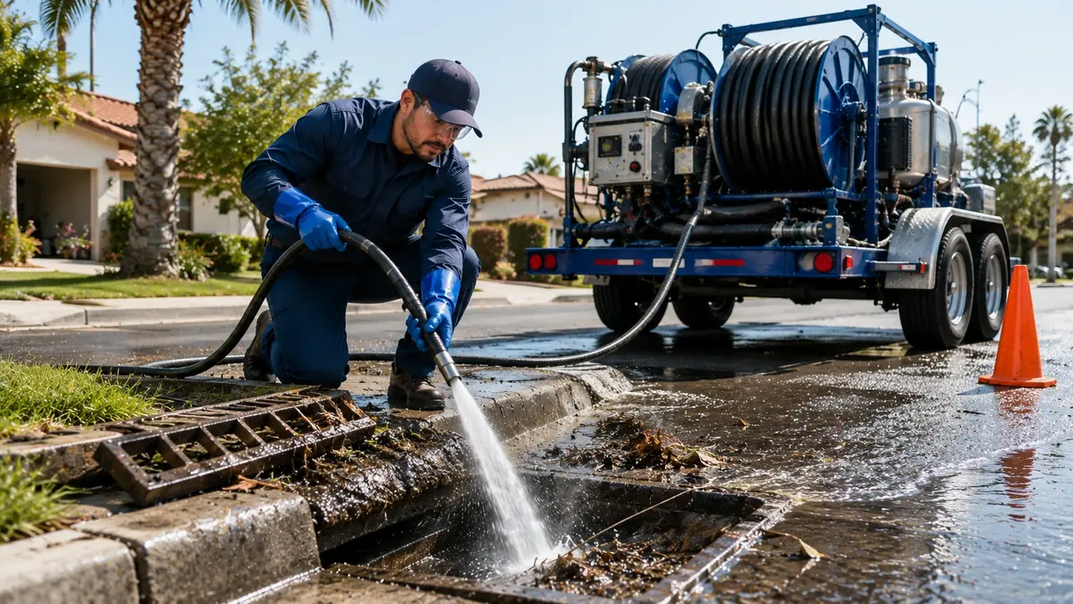 Storm Drain Hydro Jet Cleaning in Brawley